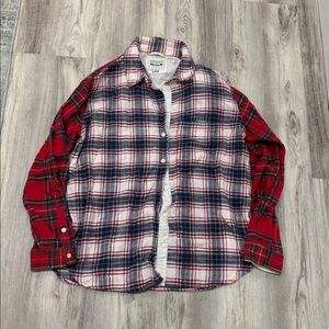American Eagle Outfitters Red and Blue Plaid Shirt size medium